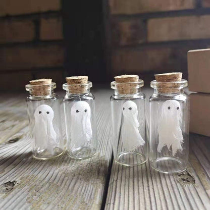 LFaize Pack of 2,Little Ghost in a Bottle,Miniature Ghost, Halloween,Ghost gift,Funny Pet Ghost