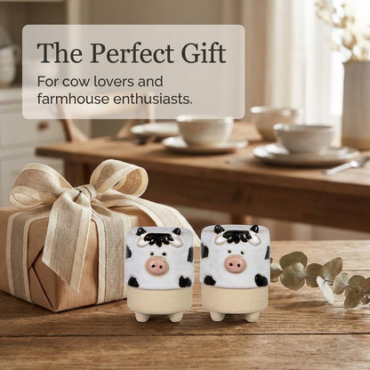 The Bridge Collection Cute Ceramic Cow Salt and Pepper Shakers