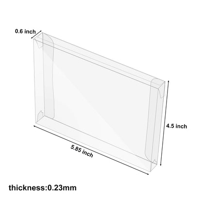Blulu 100 Packs Clear Plastic Crystal Boxes Transparent Greeting Card Photo Storage Cases Soft Fold Design Protects Letters Photos