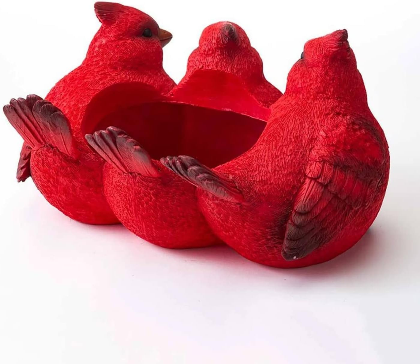 Odulut Cardinal Bird Succulent Flower Pot,Resin Red Birds Plant Pot,Three Little Birds Decorative Planter for Indoor/Outdoor Tabletop Home Garden Plant Decor