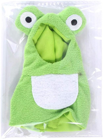 Sun Conure Bird Diaper Flight Suit Frog Shape Hoodie Cosplay Photo Prop for Parrots African Greys Parakeet Cockatiel Reusable Adjustable Apparel (Medium)