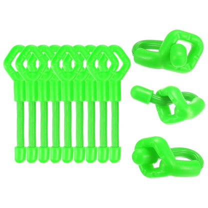 M METERXITY 12-Pack Adjustable Plant Ties, 3inch/7.62cm Silicone Flexible Multi-Function Sturdy Garden Twist Tie for Plant Support/Tree/Shrub/Vine, Reusable Support Twine [Green]