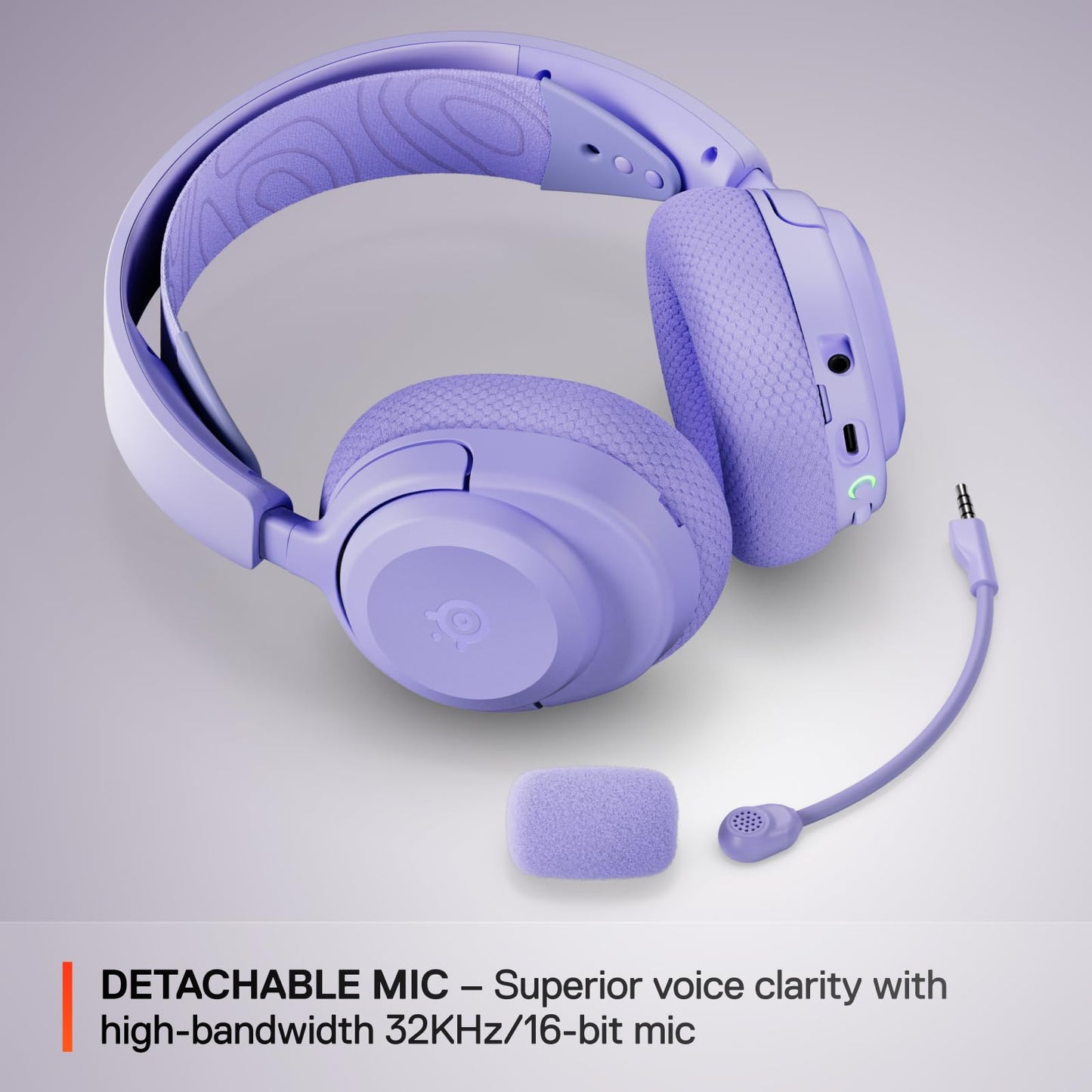 SteelSeries Arctis Nova 3P Wireless Multi-Platform Gaming Headset — Mobile App Control — 40 HR Battery — Neodymium Magnetic Drivers — 2.4GHz/Bluetooth — PS5, PS4, PC, Switch, Mobile — Lavender