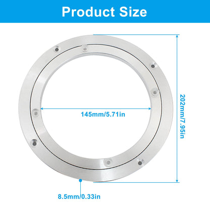 Waziaqoc 8 Inch Lazy Susan Bearing, Heavy Duty Aluminum Turntable, Silent Turntable Bearing for Small Kitchen Base