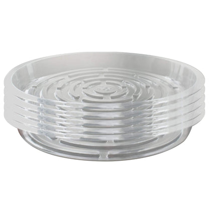 labworkauto 5 Pieces of Clear Thick Plastic Heavy Duty Sturdy Plant Saucer Drip Trays Replacement for pots