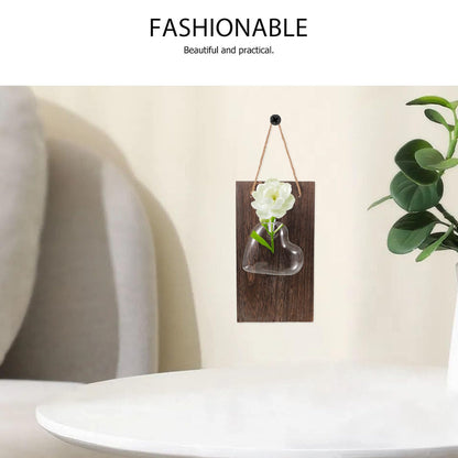 ZUNOXAZ Wall Mounted Glass Hydroponic Vase with Heart Shape for Indoor Plants and Greenery Decoration, Glass Terrarium Container for Home Office Desktop Décor