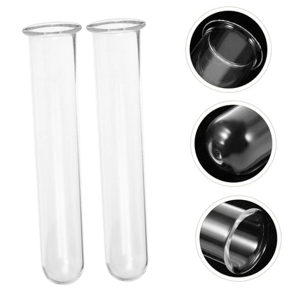 Cabilock 4pcs Glass Hydroponic Propagation Tubes for Plants Small Test Tube Vase Terrarium Container for Desktop Water Plants Floral Decor