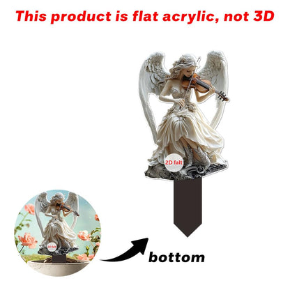 YUEYINGMG Garden Decor, Acrylic 2D Stake, Pot Plants Garden Yard Lawn Outdoor Fairy Statue Ornaments, Fairy Garden Accessories Decoration (Style B)