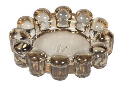 Alice Lane Original Bubble Candle Dish – Chic Smoky Glass Candle Dish for Home Decor – Decorative Modern Candle Holder for Small Candles & Diffusers