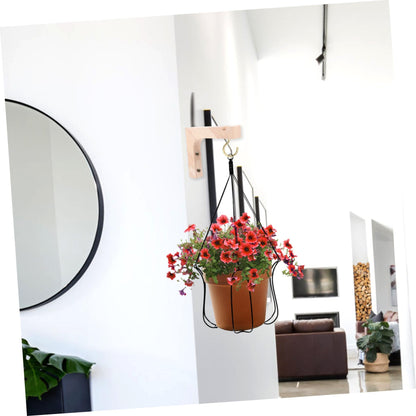Angoily Wood Hooks for Hanging Plants 2pcs Heavy-Duty Wooden Plant Hangers Wall Mounted Brackets for Indoor Outdoor Hanging Flower Pots Balcony Garden Decor
