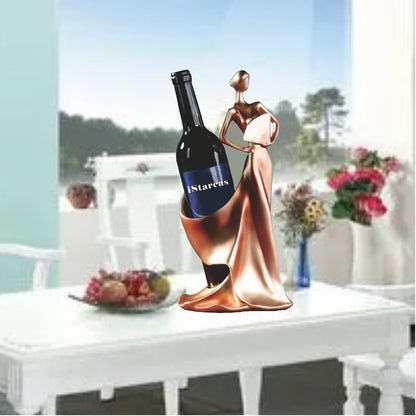 iStarcas Lady Wine Bottle Holder, Single Wine Rack, Woman Wines Holder