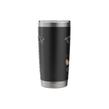 Halloween Voodoo Doll Thinking of You Funny Goth Humor Retro Stainless Steel Insulated Tumbler