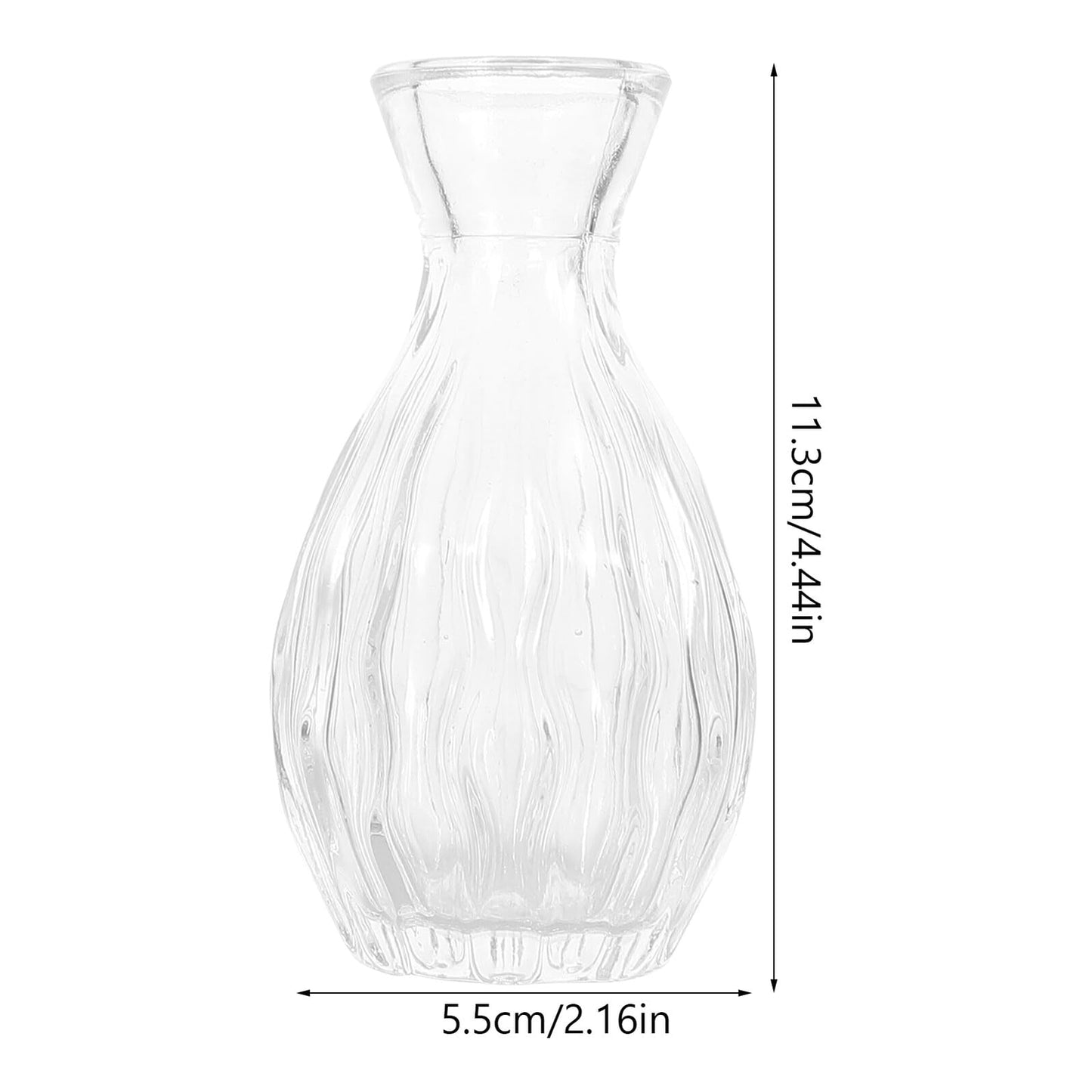 QUMIIRITY 4pcs Glass Hydroponic Vases Terrarium Flower Vase Set for Home Decor Table Centerpiece Glass Containers for Indoor Green Plants