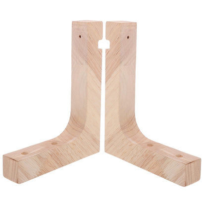 IMIKEYA Wooden Plant Hanging Hooks 2pcs Heavy-Duty Wall Plant Hanger Brackets for Indoor and Outdoor Use Natural Wood Color