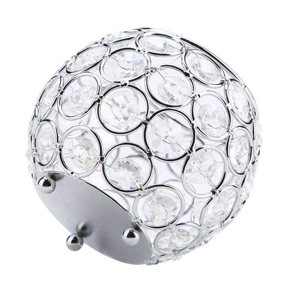 Crystal Candle Holder Votive Tealight Candle Holders for Wedding Home Table Decor 10x10x9cm/ 3.9x3.9x3.5in (Silver)