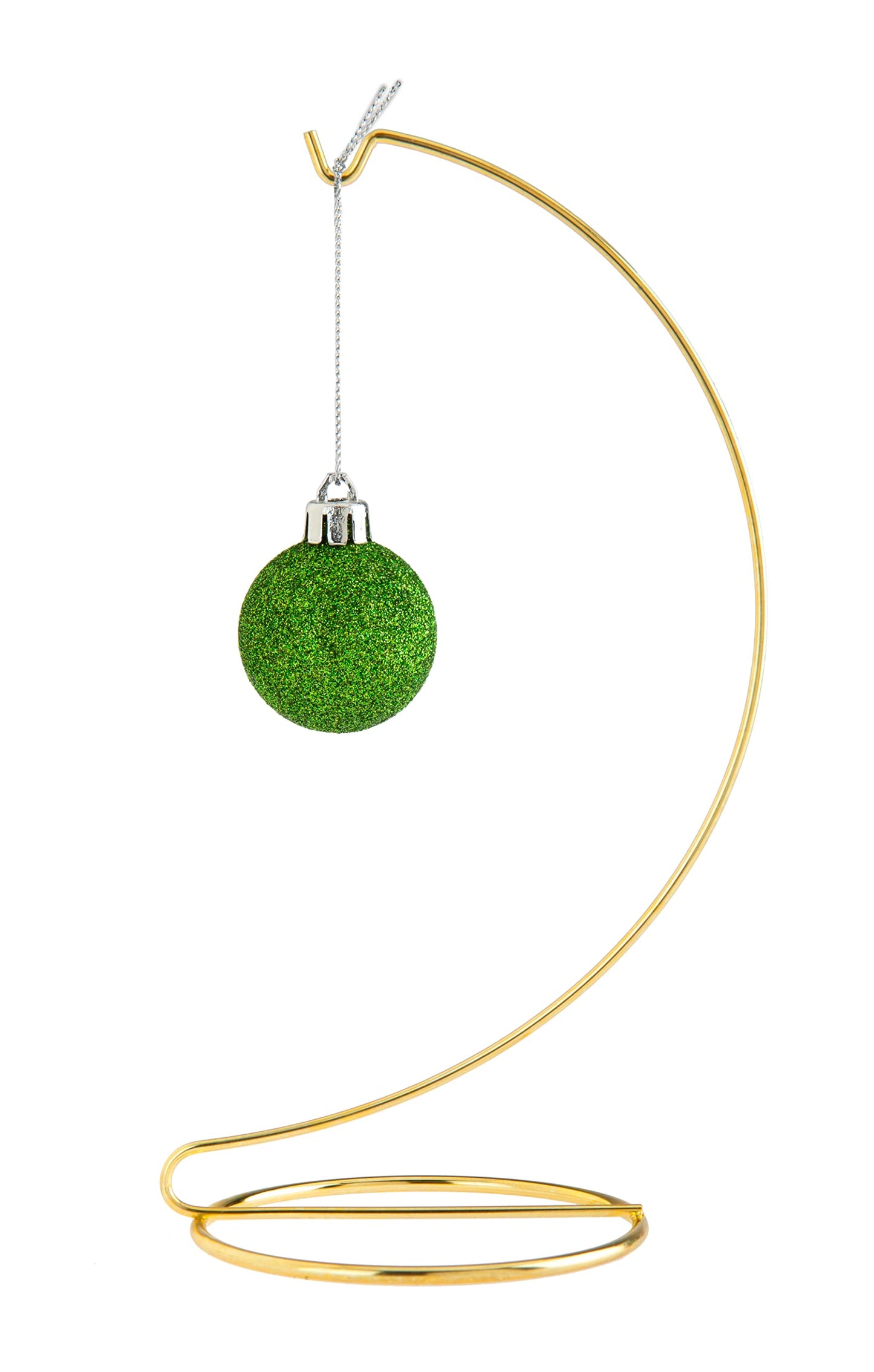 Creative Hobbies® 10 Inch Tall Gold Wire Ornament Display Hanger Stands for Displaying Ball Ornaments, Awards, Eggs Etc.- Pack of 3 Stands