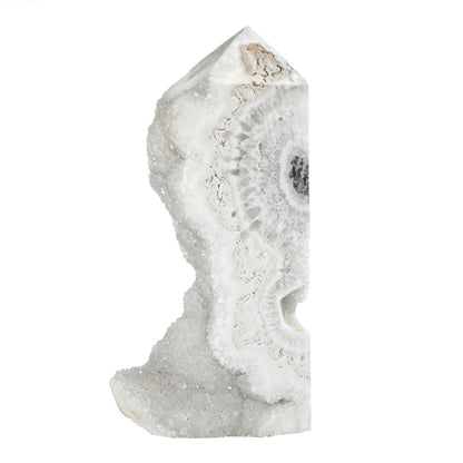 moonsix Natural Rock Crystal Quartz Obelisk Tower, Irregular Raw Crystal Wands Geode Stone for Meditation Home Decor, 301-400g