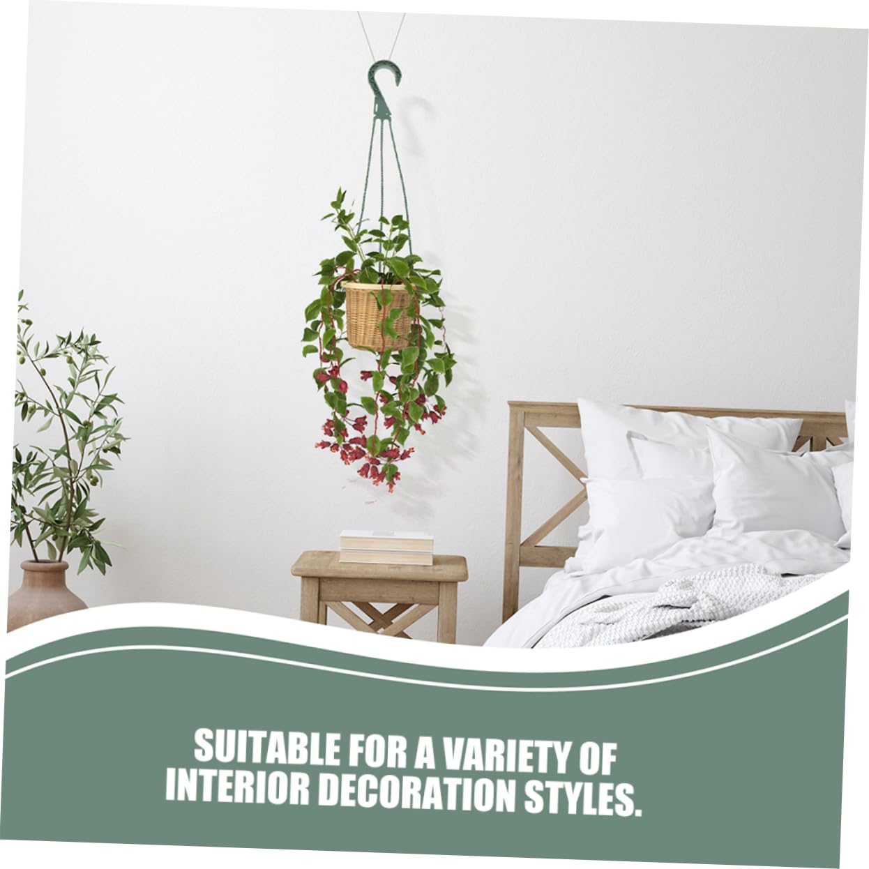 CIYODO 5Pcs Hanging Planter Hooks Set Plant Hangers with Chains for Use Space Saving for Succulents Flower Pots for Areas