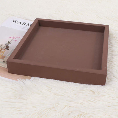 DOITOOL Square Flowerpot Tray 8.89 Inch Thickened Leakproof Plastic Plant Saucer with Anti-Slip Base for Indoor Balcony Garden Potted Support