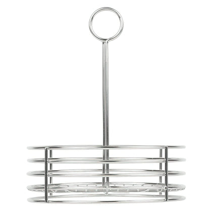 G.E.T. Stainless Steel Round Condiment Caddy - Table Caddies Collection, 7.5