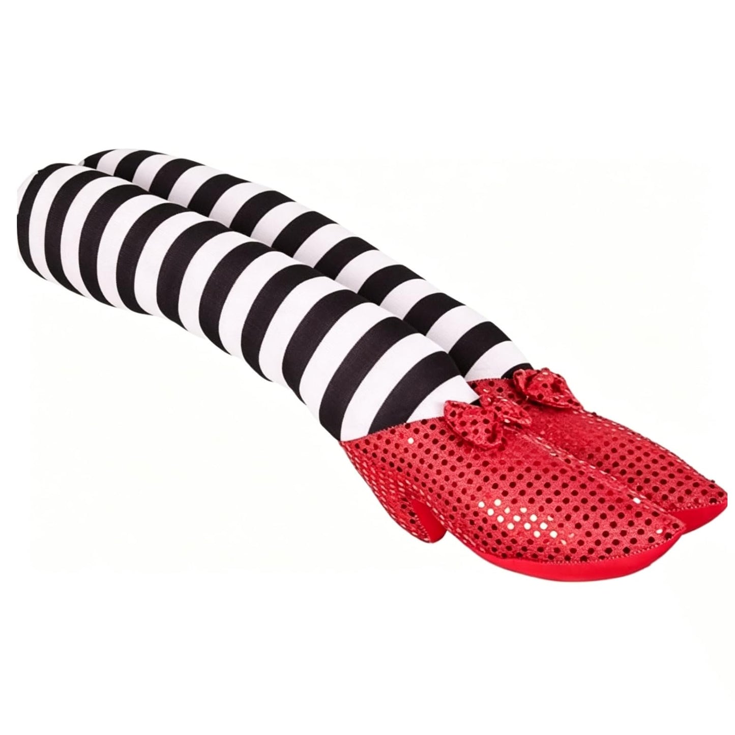 Wicked Witch Legs Prop – Halloween Decoration with Red Shoes, Fake Legs for Haunted House, Indoor & Outdoor Party Decor