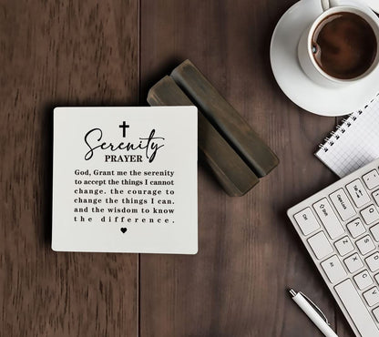 Serenity Prayer Wood Plaque, God Grant Me The Serenity, Inspirational Wooden Stand, Meaningful Sign, Unisex Sobriety & Mental Health Gift