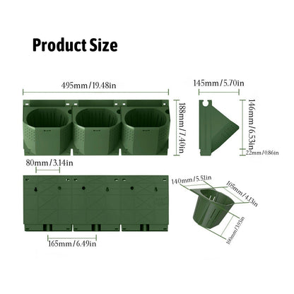 CENCESON 36 Pockets Living Wall Planter Indoor, Self Watering Wall Hanging Planters for Outdoor Plants Stackable, Cascading Vertical Planter Garden (wall Planter 36)