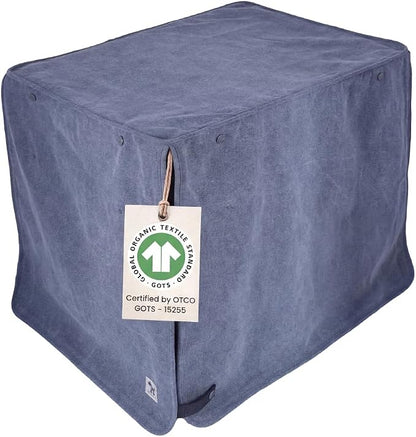 Molly Mutt Dragonstone Dog Crate Cover, GOTS-Certified 100% Organic Cotton Canvas Cover for Dog or Puppy Kennel and Cage, Washable, Free of Harmful Chemicals, Small, Fits 24"x18"x21" Crate
