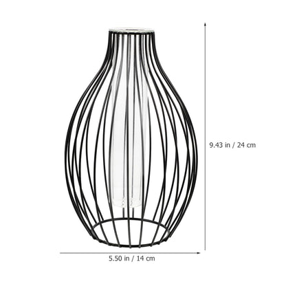 jojofuny Glass Propagation Station Plant Terrarium with Iron Art Frame, Test Tube Vase with Metal Stand for Hydroponic Flower Display and Home Décor