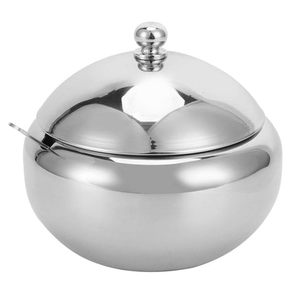 Seasoning Bowl,Stainless Steel Sugar Bowl With Lid and Spoon, Kitchen Storage Bottle Condiment Pots Ideal for Store Sugar, Salt, ,Spices(740ml,25.02OZ)