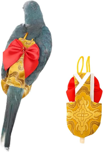 Bird Flight Suits Diapers, Parrot Flight Suits Diapers for Rosellas, Cockatiels Flight Suits, Parrot Clothes, Bird Training Nappy Suit Liners Clothes (Small)