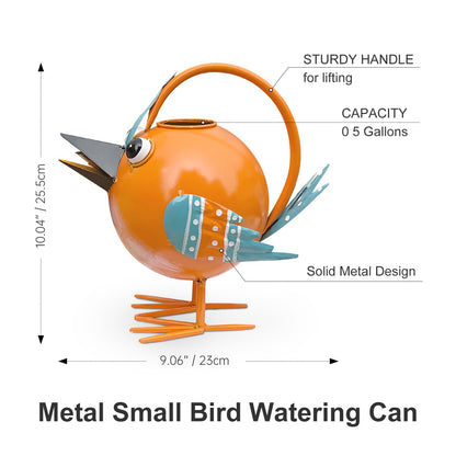Metal Cute Bird Watering Can,Watering Can Indoor/Outdoor Plants, Decorative & Functional 1.8 L/0.5 Gallon Water Pot for House Flowers Plant, Home,Farmhouse Garden Decor