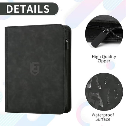 1024 Pocket Card Binder,16 Pocket Trading Card Binder，Side Loading Collectible Card Albums for MTG, for TCG Football, Sports, Game Cards Black