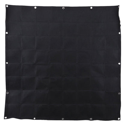 Ogrmar 64 Pockets Vertical Wall Garden Planter Plant Grow Bag for Flower Vegetable for Indoor/Outdoor (64 Pockets, Black)