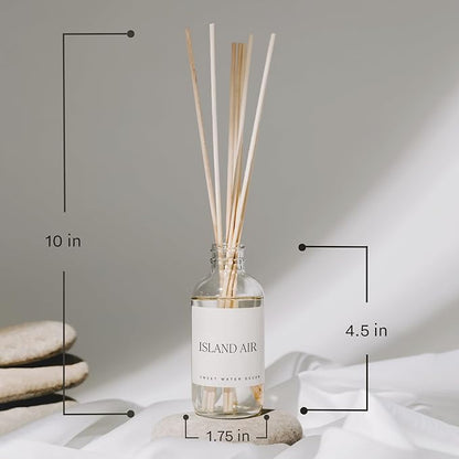 Sweet Water Decor Calm and Comfort Reed Diffuser Set | Mandarin, Ginger, Jasmine, White Tea Spa Scented Diffusers | Air Freshener | Housewarming Gift | Aromatic Stress Relief
