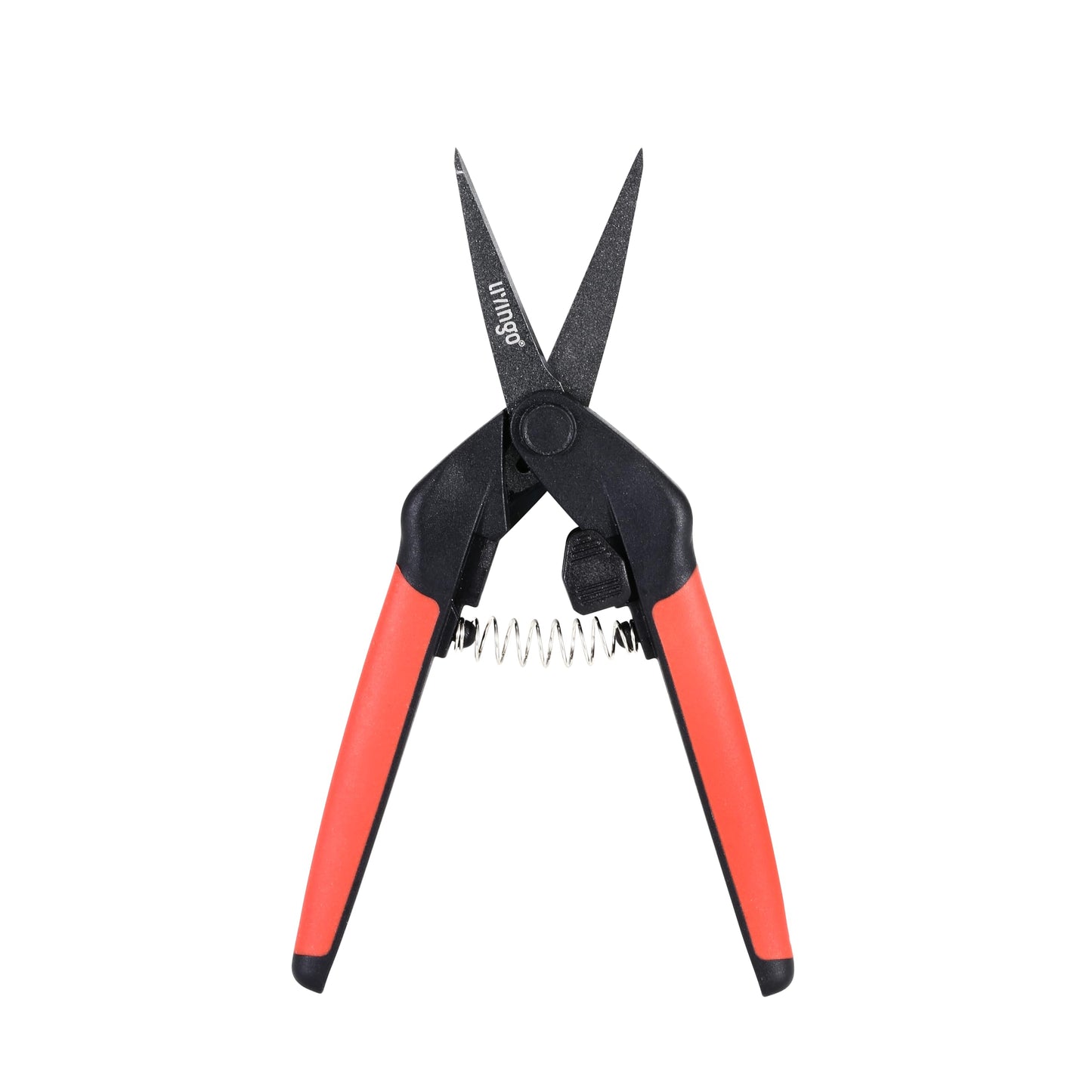 LIVINGO Sharp Garden Pruning Shears - 2 Pack 6.5” Spring Loaded Handles, Non-Stick Teflon Coated Stainless Steel Blades Scissors for Trimming Plant, Flower
