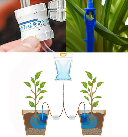5 x 3.5 L Drip Irrigation Bags with Adjustable Flow Automatic Plant Irrigation System Home Sprinkler Device for Indoor and Outdoor (ZWDSB-1-2-5)