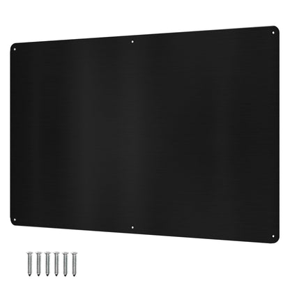 17.5inchX11.5inch Large Stainless Steel Plate for Magnets, 3M Adhesive Back, Mounting Screws, Ideal for Magnetic Shelf, Spice Holders, Colorful Magnets as a Gift. Mount Anywhere! (Black, 1 Pack)