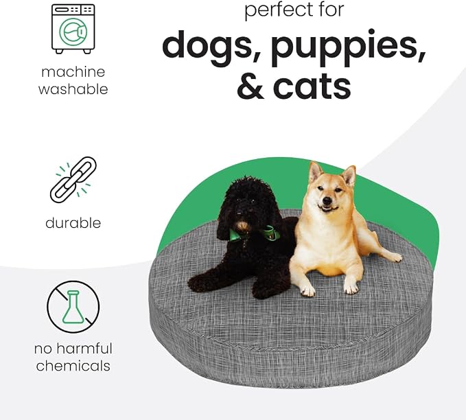 Molly Mutt River Dog Bed Duvet Cover, 100% Cotton Canvas Cover for Dog, Puppy, or Cat Bed, Durable, Washable, and Free of Harmful Chemicals, Round, 36"x5"