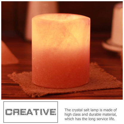 Sosoport Himalayan Crystal Salt Candle Holder Decorative Candlestick for Home Decor Meditation and Yoga for Living Room Bedroom and Outdoor Spaces