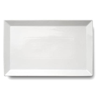 MIECOO Large Serving Platter, 18.5" x 11.5" White Serving Tray, Rectangular Porcelain Plate for Party, Wedding, Birthday, Entertaining, Food, Appetizer, Fruit, Sushi, Dessert