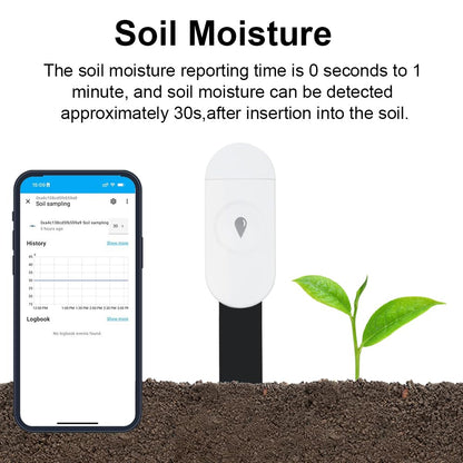 Haozee Intelligent Soil Moisture Sensor, 3 Pack, Zigbee Hub Required, Capacitive Sensor, Moisture/Temperature Meter for Garden Planting, Compatible with Home Assistant Zigbee2mqtt