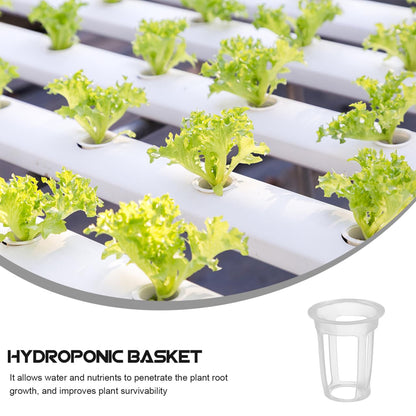 IWOWHERO 100 Pcs 1.77 Inch Slotted Net Pots Reusable Planting Cups for Hydroponic Grow Systems Small Mesh Nursery Baskets for Seedling Cultivation Home Gardening Vegetables Flowers