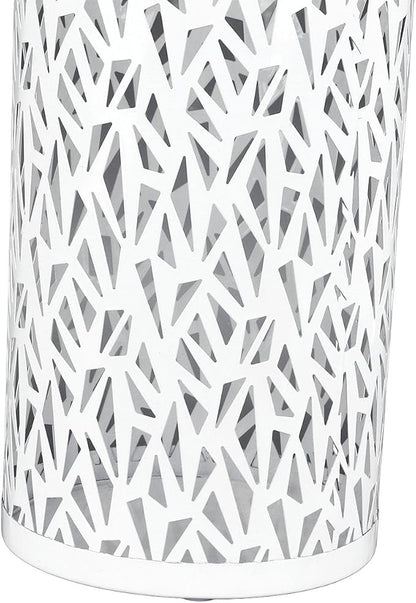Metal Round Umbrella Stand Rack,Umbrella Holder Organizer Bin Hollowed Freestanding Canes Walking Sticks Holder for Entryway Home Hotel Office Decor (M)