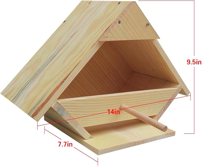 2-Pack Mourning Dove Nesting House - Handmade Solid Wood Bird Box with Predator Guard, Attract and Protect Doves for Backyard, Garden, Patio | Weather Resistant, Easy to Mount