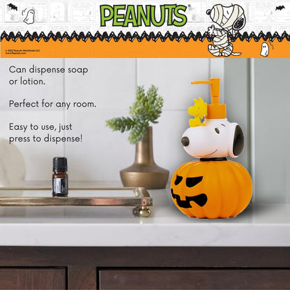 Peanuts Snoopy Soap/Lotion/Hand Sanitizer Resin Pump Dispenser, 10.01 Ounces, Halloween, (Officially Licensed Product) by Franco