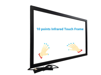 DeYoWo 40 Inch 10 Points Interactive Infrared IR Touch Screen Overlay Frame Free Driver, Design for Touch TV, Touch Monitor, Interactive White Board, Touch Kiosks and Digital Signage