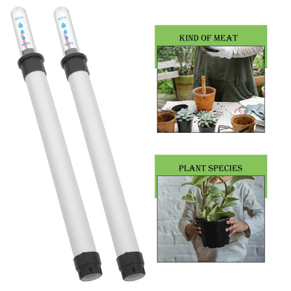 2pcs Water Level Indicator Water Level Gauge Planter Pots for Indoor Plants Gauge Plant Hydrometer Indoor Humidity Meter Flower Pot Moisture Monitor Plastic White Outdoor