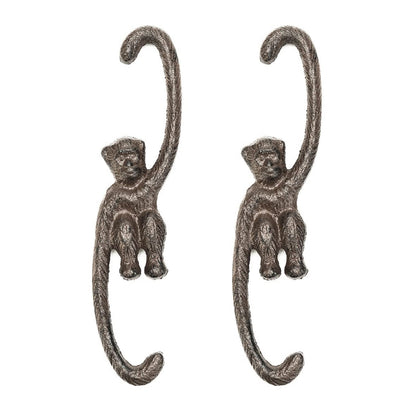 Sungmor Cast Iron Plant Hangers, 2PC Monkey Hooks, 7.9 Inch Large S Planter Hanger, Ceiling Extender Hooks for Hanging Plants, Flower Basket, Plant Pot, Macrame Plant Holder, Lantern, Windchime