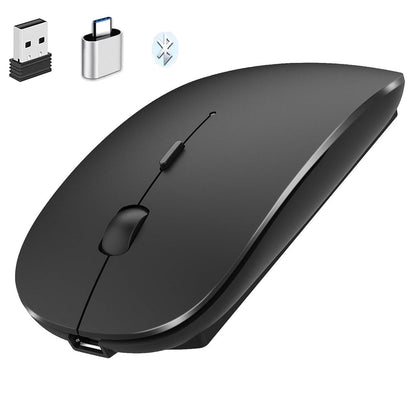 Bluetooth Wireless Mouse for Laptop mac MacBook ipad MacBook air MacBook pro pc Desktop Computer Windows Chromebook Notebook (Silver)